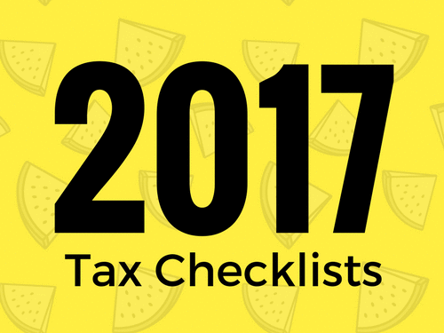 2017 Tax Checklists